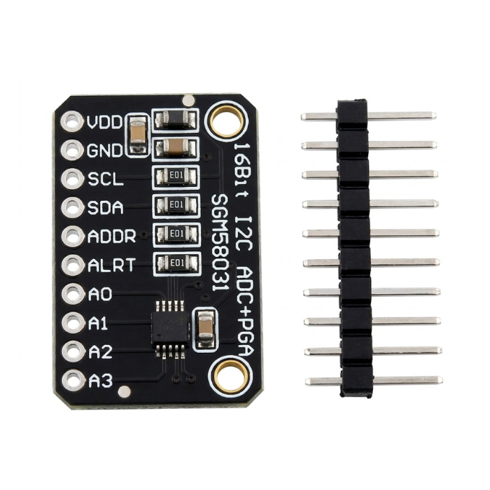 Módulo Convertidor ADC de 16 Bits I2C SGM58031 con PGA (4 Canales)