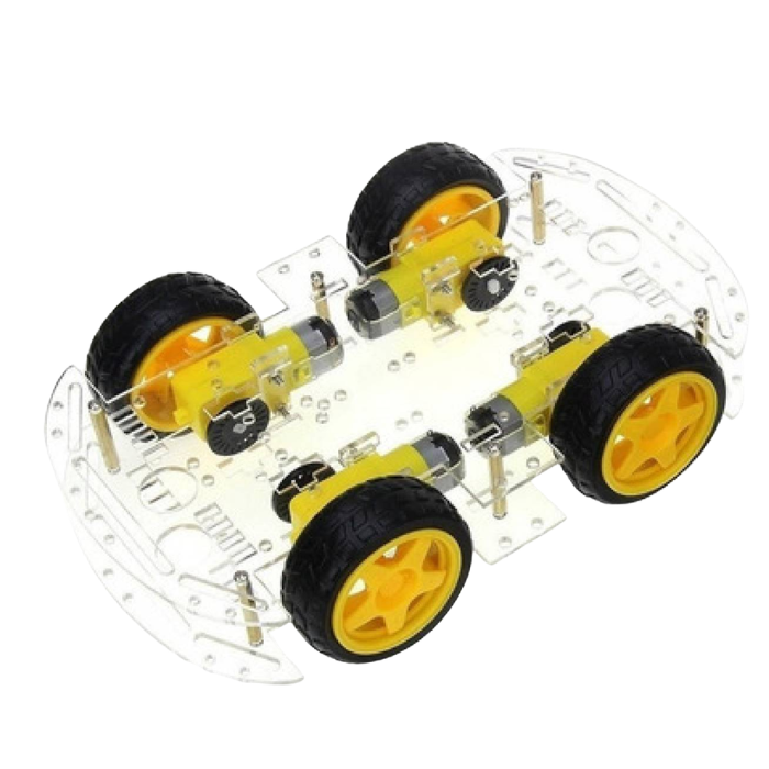 Kit de chasis robótico móvil 4WD en acrílico