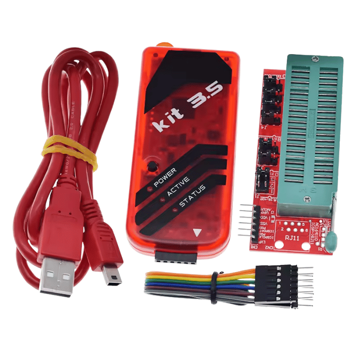 Programador y depurador PICkit 3.5 para microcontroladores PIC con zócalo ZIF