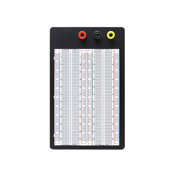 Protoboard Doble con Base Metálica y Borneras (1660 Puntos)